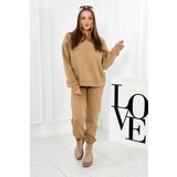 Kesi Insulated cotton set, sweatshirt + pants Brooklyn camel Cene