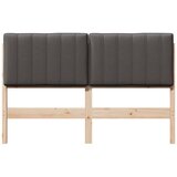  Tapecirani uzglavlje s uzglavljem Smeđa i tamno siva 135 cm | shoptok.hr