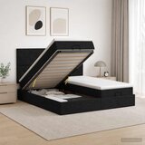  Krevet od pjene s madracem i LED-om Crna 180 x 200 cm Tkanina | shoptok.hr
