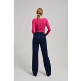 Marisse Mid-Rise Wide-Leg Jeans In Navy Blue | Eponuda.ba