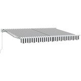  Ročno zložljivo senčilo Antracitna in bela 3 x 2,5 m, (5000204930) | Shoptok.si