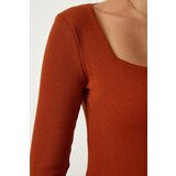  Women's Tile Square Collar Corduroy Knitted Blouse | Shoptok.si