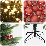  Umjetno božićno drvce s kuglicom 120 cm 150 LED lampica | shoptok.hr
