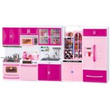  Set kuhinjskog namještaja za lutke, pribor za hladnjak i štednjak, ružičaste boje | Shoptok.si