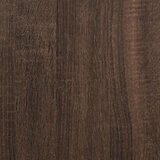 vidaXL Nočna mizica z neskončnimi LED rjavi hrast 40x40x51 cm | Shoptok.si