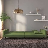  Kavč dvosed z ležiščem in dvema blazinama temno zelen | Shoptok.si
