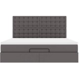  Otomanski okvir kreveta s madracem sivi 180x200cm umjetna koža | shoptok.hr