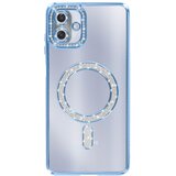 AVIZAR Ovitek za Galaxy A07, združljiv z MagSafe, z okrasnim obodom iz strasa, Modra, (5000189503) | Shoptok.si