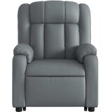  Električni masažni naslonjač na podizanje od umjetne kože siva | shoptok.hr