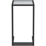  Računalniška stranska mizica črna 50x35x65 cm kaljeno steklo, (20712791) | Shoptok.si