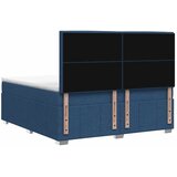  LED okvir za krevet s madracem Plava 140 x 200 cm Tkanina - Plava 140 x 200 cm Dizajn linija | shoptok.hr
