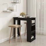 vidaXL Barski stol sa stalkom za pohranu crni 102x50x103,5 cm iverica | shoptok.hr