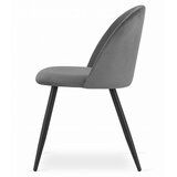  BELLO Stolica - Tamno Sivi Baršun / Crne Noge x 1 | shoptok.hr