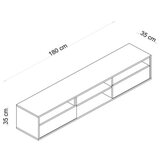 Hanah home tv polica radience sapphire oak | ePonuda.com