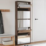 vidaXL Omarica za čevlje z ogledalom 5-nadstropna hrast 63x17x169,5 cm Cene