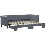 vidaXL Izvlečna dnevna postelja temno siva 80x200 cm žamet, (20881998) | Shoptok.si