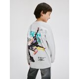 Reserved - Predimenzionirana majica dugih rukava s printom - light grey | shoptok.hr