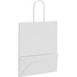  Papirnate vrećice 250 kom s ručkama bijele 18x8x22 cm | Shoptok.si