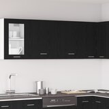 vidaXL kuhinjski ormar set od 2 crni orah konstruirano drvo | shoptok.hr