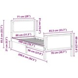  Konstrukcija postelje z vzglavjem Svetlo siva 80 x 200 cm blago, (5000084181) | Shoptok.si