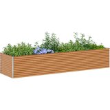  Vrtna visoka greda 390 x 100 x 68 cm Cinkana jeklena, (5000287793) | Shoptok.si