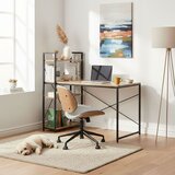 ModernHome uredski stol 120 × 60 cm s policom i 3 police – loft stil | shoptok.hr