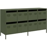 vidaXL Komoda olivno zelena 135x39x73,5 cm hladno valjano jeklo | Shoptok.si