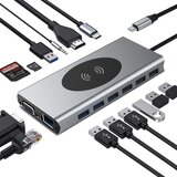 INF večfunkcijski adapter tipa c 15-v-1 s hdmi, vga, ethernet, usb c pd, (21778798) | Shoptok.si