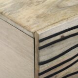 vidaXL Klubska miza s polico s shranjevanjem z vrati Bela, Črna 100 x 50 x 40 cm | Shoptok.si