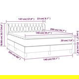  Box spring postelja z vzmetnico svetlo siva 140x200 cm žamet, (20791560) | Shoptok.si