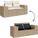 vidaXL set od 13 dijelova vrtne sofe s jastucima bež poli ratan akacija | shoptok.hr