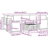  Set vanjskih sofa 7 kom. Prirodna i krem Čvrsto drvo akacije | shoptok.hr