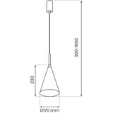  Visilica na sajli CAPITAL 1xGX53/15W/230V, prečnik 17 cm, bež | Eponuda.com