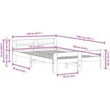  Okvir kreveta bez madraca voštano smeđi 135x190 cm od borovine | shoptok.hr