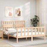 Maison Chic Posteljni okvir - Dvoposteljna postelja - Zakonska postelja brez vzmetnice 160x200 cm trdna borovina-J3244, (21766616) | Shoptok.si
