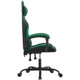 Okretna igraća stolica crno-zelena od umjetne kože | shoptok.hr