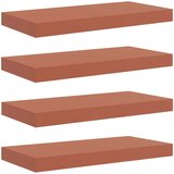  Polica na zidu 4 pcs Crvena 50 x 23 x 4 cm Konstruirano drvo | Eponuda.com