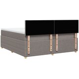  Krevet s oprugama i madracem smeđesivi 200x200 cm od tkanine | shoptok.hr