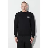 Daily Paper Pamučna dukserica Circle Sweater za muškarce, boja: crna, s tiskom, 1000113