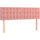  LED posteljno vzglavje roza 144x5x78/88 cm žamet, (20933614) | Shoptok.si