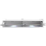 P & B nizka omarica lowa, barva hrasta, led | Shoptok.si