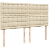  Krevet s oprugama i madracem krem 180x200 cm od tkanine | shoptok.hr