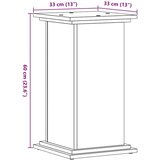  Stalak za biljke boja hrasta 33x33x60 cm konstruirano drvo | shoptok.hr