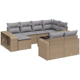 Maison Chic Seti vrtnega pohištva - Vrtna garnitura - Vrtni pohištvo set 11-delna z blazinami bež poli ratan, (21815262) | Shoptok.si