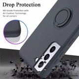 Onasi silikonski ovitek liquid ring za samsung galaxy S22 ultra 5G - črn | Shoptok.si