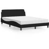 vidaXL Krevet s madracem crni 120 x 200 cm od tkanine Cijene