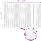  Ograjni stebri 5 kosov U-kanal 60 cm Galvanizirano jeklo, Šesterokotna ograja 0,5x10 m Galvanizirano jeklo | Shoptok.si