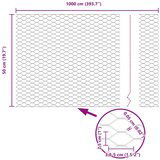  Stupovi za ograde 5 kom U-kanal 60 cm galvanizirani čelik šesterokutna ograda 0.5x10 m galvanizirani čelik | shoptok.hr