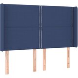 vidaXL Box spring postelja z vzmetnico LED modra 140x190 cm | Shoptok.si
