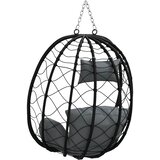  Viseća jaja stolica Antracit 91,5 x 54,5 x 107 cm poliratan | shoptok.hr